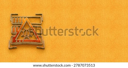 3D metallic server rack icon with malware virus warning sign on orange