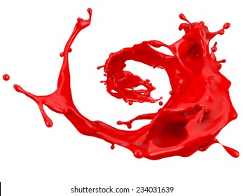 3D Paint Splash Isolated On White Background