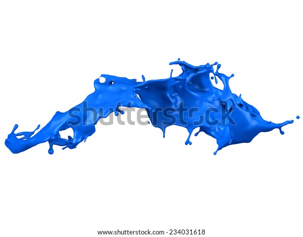 3d Paint Splash Isolated On White Stock Photo 234031618 | Shutterstock