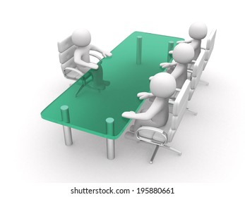 3d Man Meeting Images, Stock Photos & Vectors 