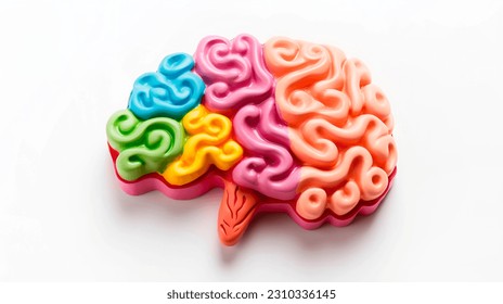 3D plastic human brain shape toy. Medicine mental psychology symbol. Healthcare drugstore bubble icon photo - Powered by Shutterstock