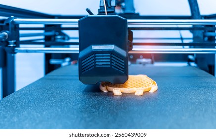 3D printer or additive manufacturing and robotic automation technology.
