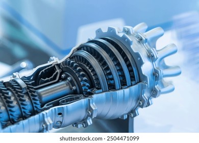 3D printer jet engine printed model metal plastic
