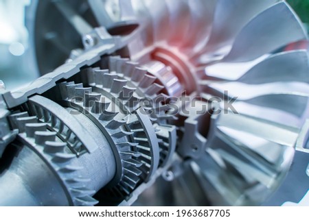3D printer jet engine printed model metal plastic