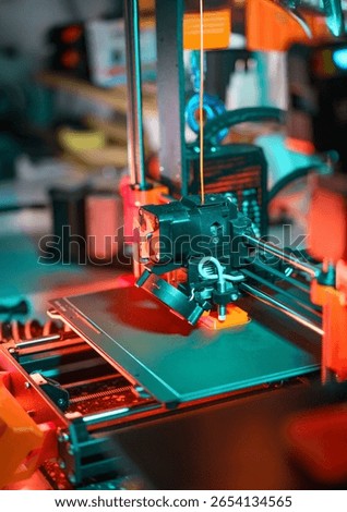 3d printer prototype production home research interior product designer orange printing filament