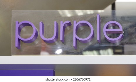 3d Purple Letters Sign At Transparent Background