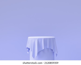 3D Purple Podium Stand Clean Background