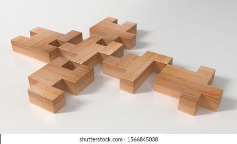 
3D puzzle made in wood