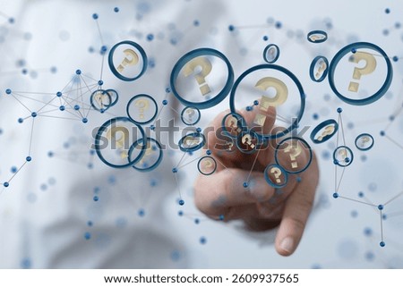 3d question marks background concept.