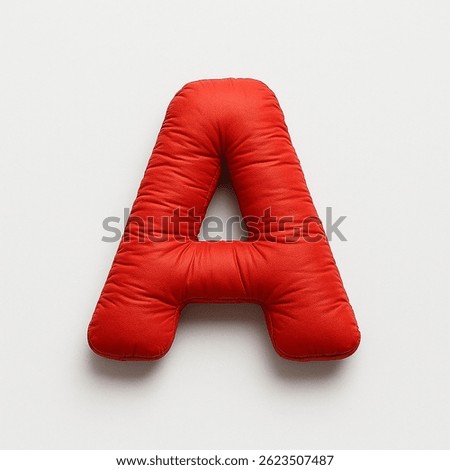 3D Red Textured inflatable alphabets Letters