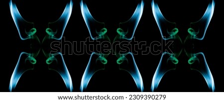 3d render of abstract art with surreal alien starfishes in curve wavy elegance organic biological lines forms in the dark isolated on black background.Colored X-ray