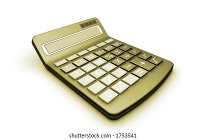 3D render of a calculator