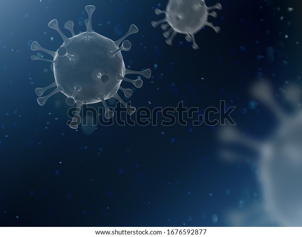 3d render of\
coronavirus cell culture