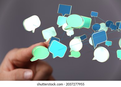 3d Render Digital Communication Paper Speak Stock Photo 2037277955 ...