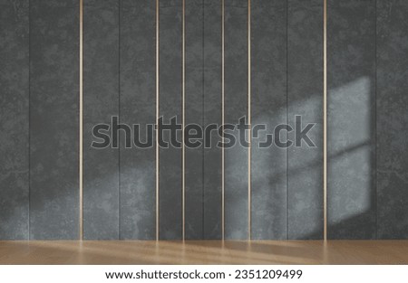 3d render Luxury Empty room backdrop wall panel motif decoration Background