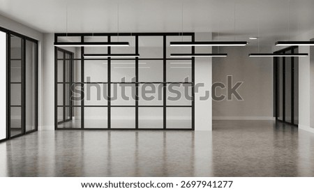 3D render Office open space.