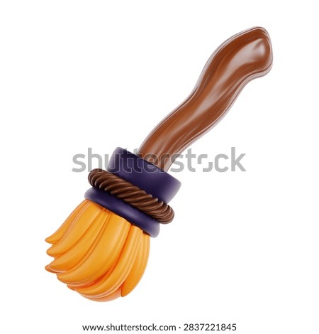 3D Render of a Witch Broomstick