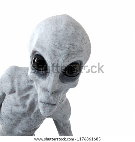 3d rendered illustration of a humanoid alien 