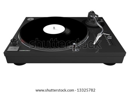 3d rendered technics-style turntable. on white background, easy to isolate.check my portfolio more versions of this recordplayer.