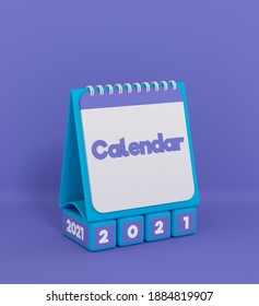 3D Rendering Calendar And 2021 Premium Photo