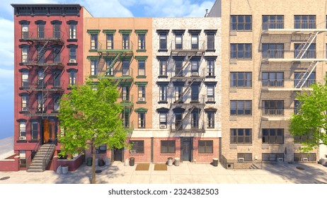 3D rendering of the cityscape