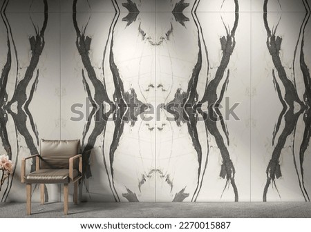 3d rendering Creative pattern stone ceramic wallpaper design. Beautiful marble zebra