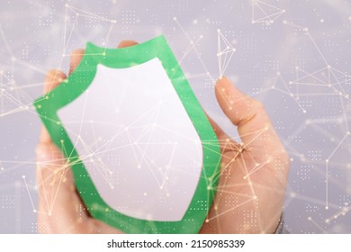 A 3D rendering of cybersecurity of digital network systems with computer security