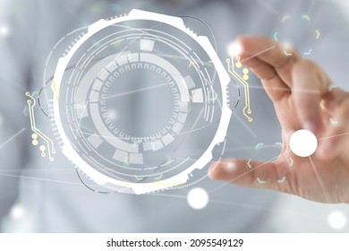 A 3D rendering of digital technologies background
