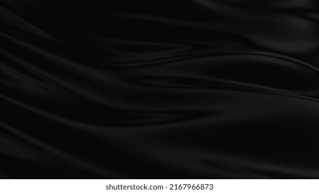 3D rendering of drapery leather cloth background and waves