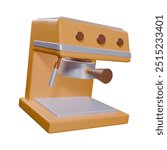 3d rendering of espressoo machine coffee icon