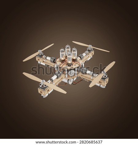 3d rendering of exploded view mechanical parts assembly with screws and bolts