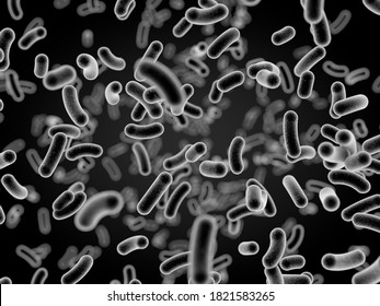 3D rendering microspic bacteria closeup - Powered by Shutterstock