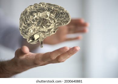 A 3D rendering of a virtual brain symbolizing artificial intelligence