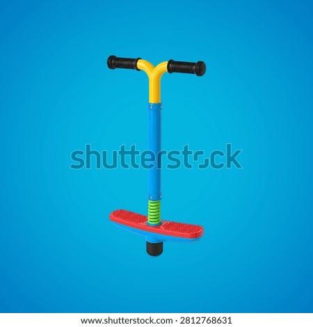 3d rendering of a yellow and red fire hydrant on a blue background