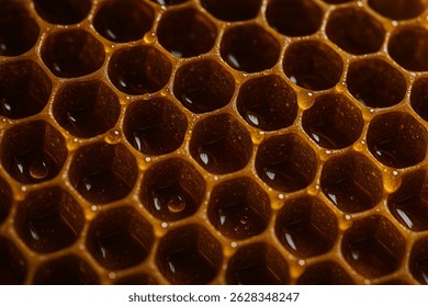 3D Seamless Hexagonal Honeycomb Texture Background