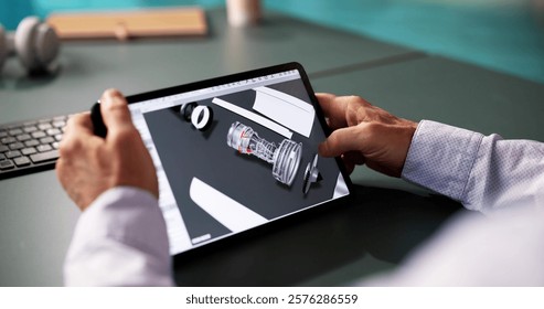 3D Software Engineer Developing Engineering Design Models