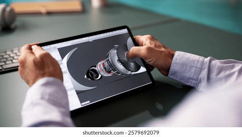 3D Software Engineer Developing Engineering Design Models