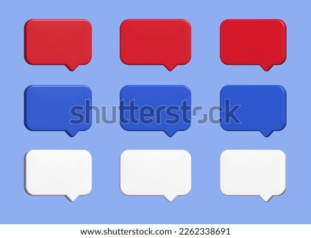 3d Speech bubbles, 3 different angle