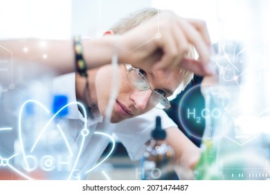 3D Student chemistry experiment science education remix - Powered by Shutterstock