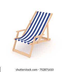 3D Sun Beach Folding Chair With Cloth Cover With Naval Pattern