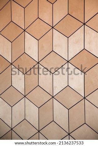3d wooden graphic resource. there are many voluminous cubes on the vertical wall background. free space