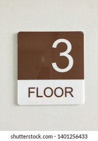 3rd Floor Signboard On The Office Building