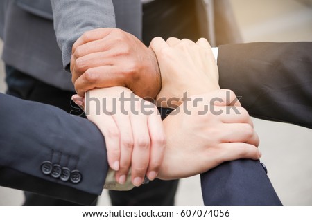 4 Hand Assemble Corporate Meeting /Teamwork