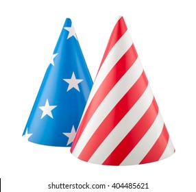 4 july brithday USA party hat isolated.