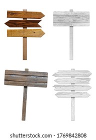 343 Wooden signpost with four arrows Images, Stock Photos & Vectors ...