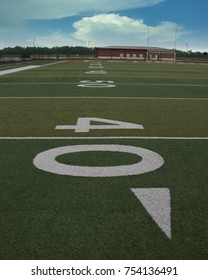 40 yard hash mark on the football field.