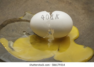 401K Broken Nest Egg Concept