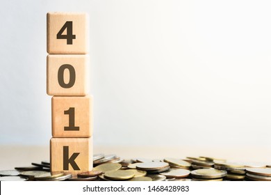 401k on wooden surface.  money saving and Investment. Planing to saving money and reduce annual tax. retirement, Debt, Pension. 