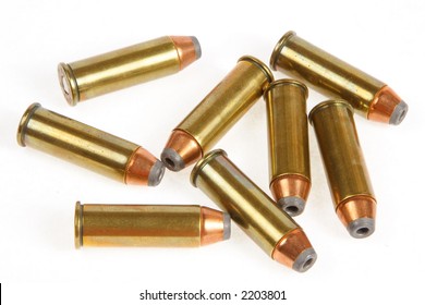 44 Magnum Handgun Rounds Isolated