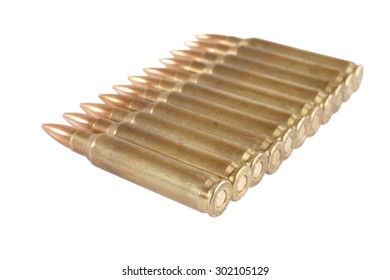 5.56Ã? 45mm NATO  Intermediate Cartridges Isolated On White